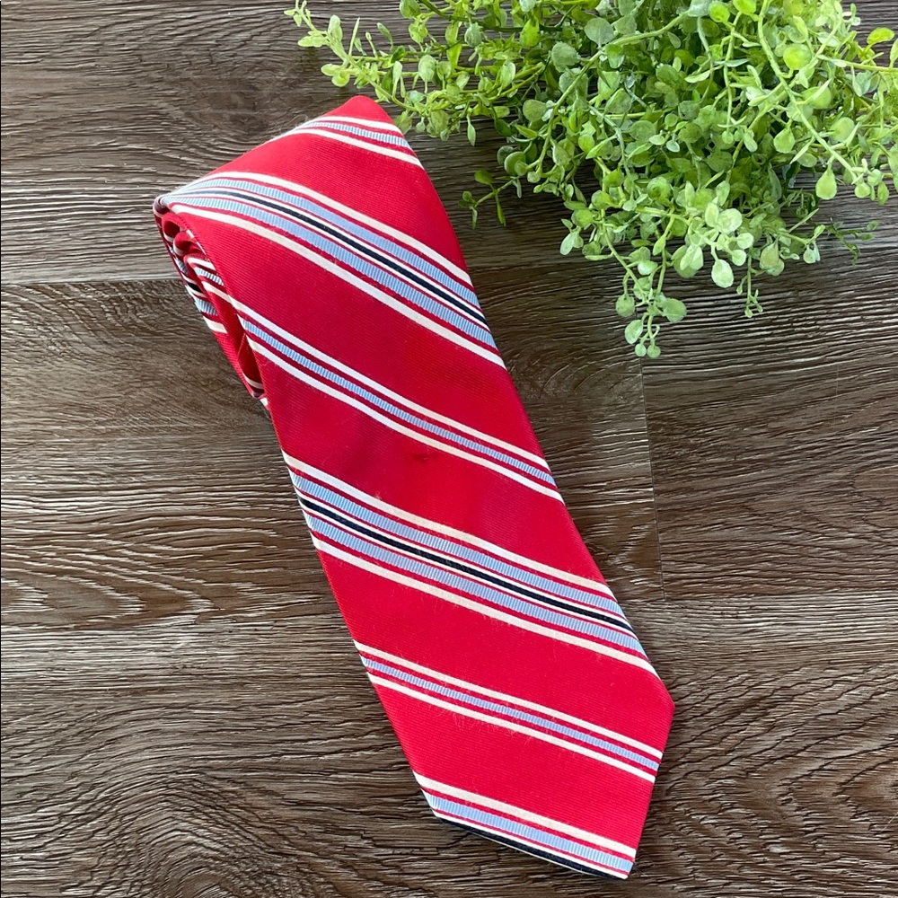 Nautica Tie Men’s Classic Red Striped